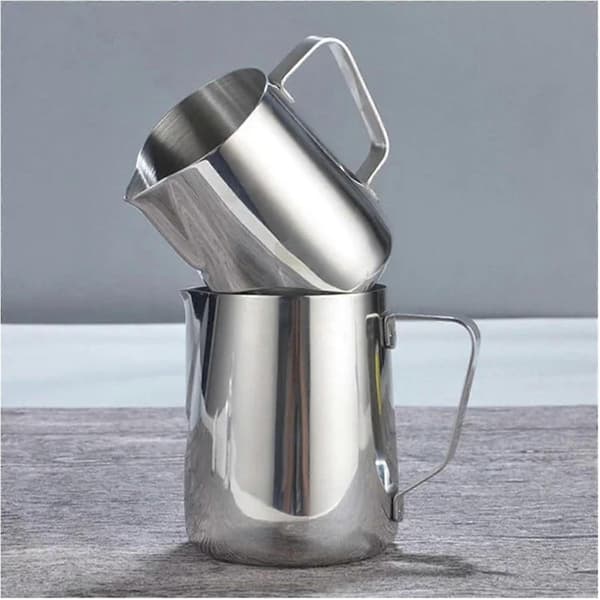 Melkeskummer med presis helletut, Latte Art-kanne i rustfritt stål 100ml 350ml 600ml