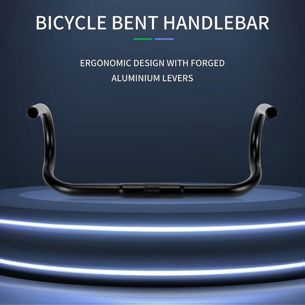 Racercykelstyr Dropbar 25,4x420mm Sort Aluminium
