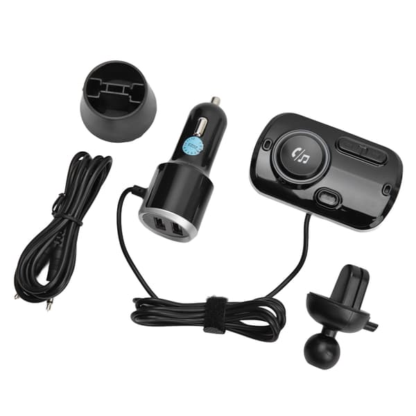 Bluetooth-sender 2 USB-porter Svart Hurtiglading Smart deteksjon Støyreduksjon Håndfri funksjon Universell bil 0.2 0.2