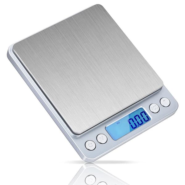 Kjøkkenvekt Maks 2 kg, 0,1 gram intervall Silver silver