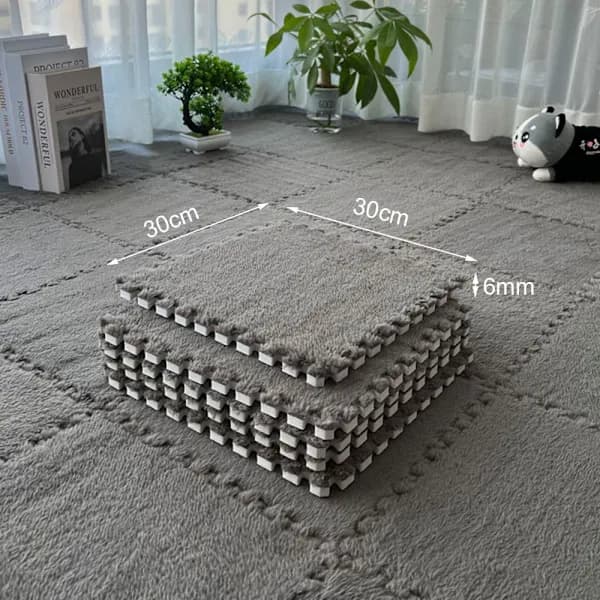 10 stk 30*30cm Baby Lekematte Trening Barnematte LYS lys kaffe
