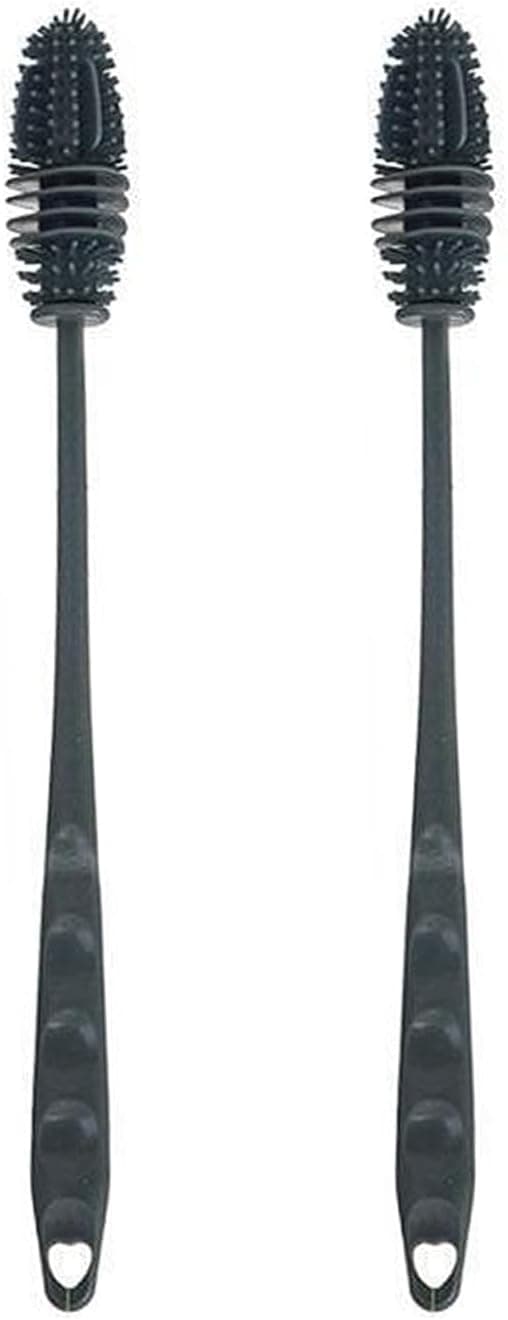 2 kpl 27,5 cm pullonharja, silikoninen pitkävartinen lasiharja, pullonpuhdistusharja, sopii keittiöpulloihin