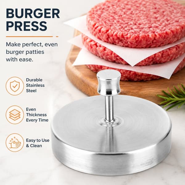 Hamburgerpresse i rustfrit stål, form til burgere, køkkenredskab til hjemmet
