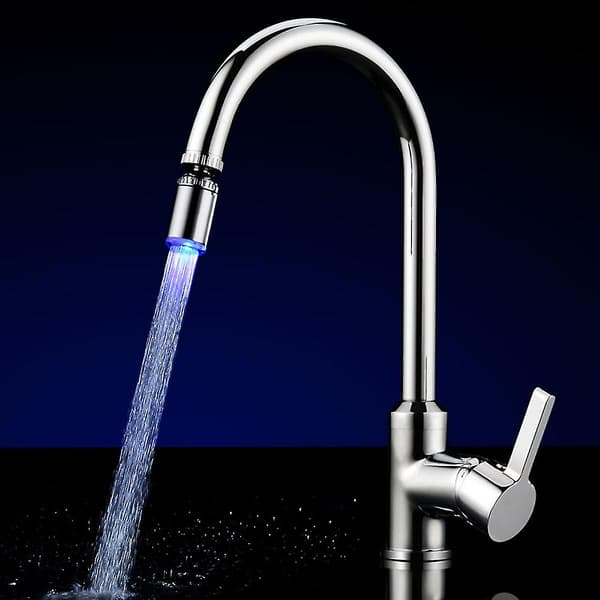 LED Chrome Kitchen Faucet Pull Out Spray Single Handle Swivel Spout