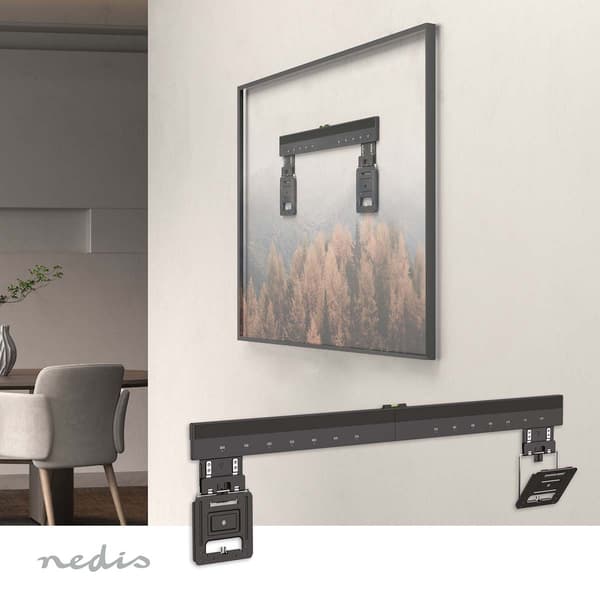 Nedis Fast TV-väggfäste Micro-Gap 43-100\" Svart Stål