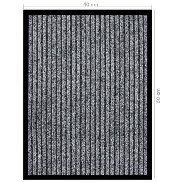 vidaXL Dørmatte gråstripet 40x60 cm grå gray