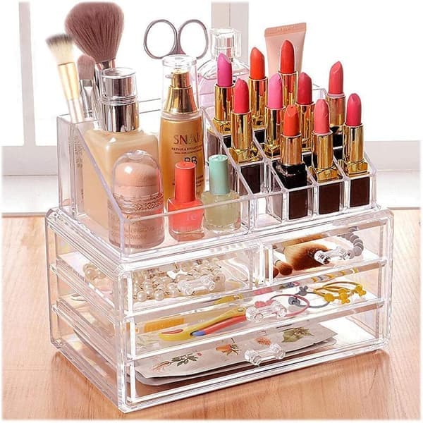 Makeup Opbevaring Makeup Organizer Akryl med 4 Skuffer