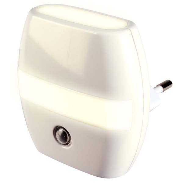 Automatisk LED-nattlampe med lyssensor, varmt gult lys, Blå/Grå Blå, Grå