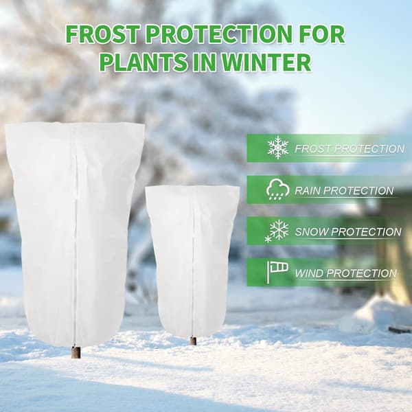 2 Plantebeskyttere - Vinterbeskyttelse - Frostbeskyttelse - Holdbar - Vinterplantebeskyttelse