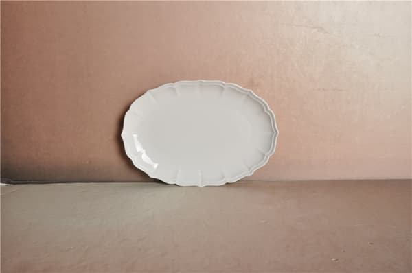 Porslins Fat/Assiett - Oval - 6 pack Vit 3000