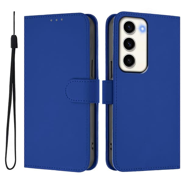 Leather Feel Case for Samsung Galaxy S23 5G (Dark Blue)