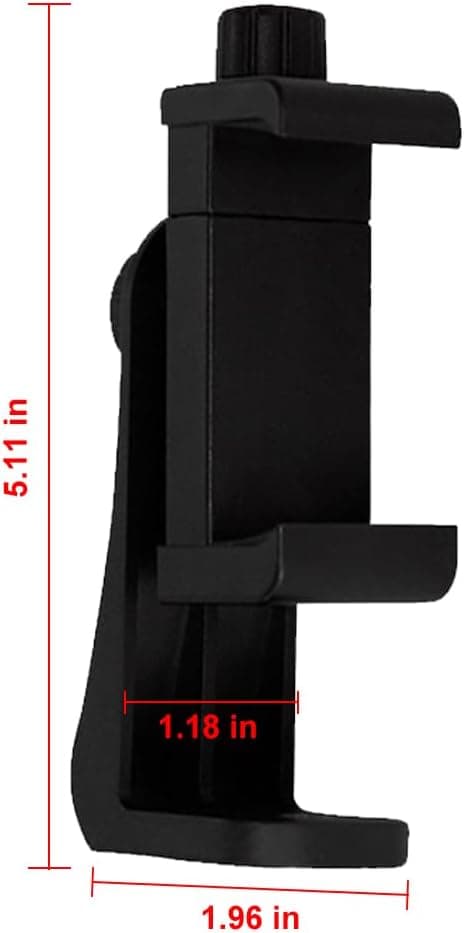 Kiuiom Universal Smartphone Tripod-holder, 360° roterbar, kompatibel med standardskruer, til Android & iPhone
