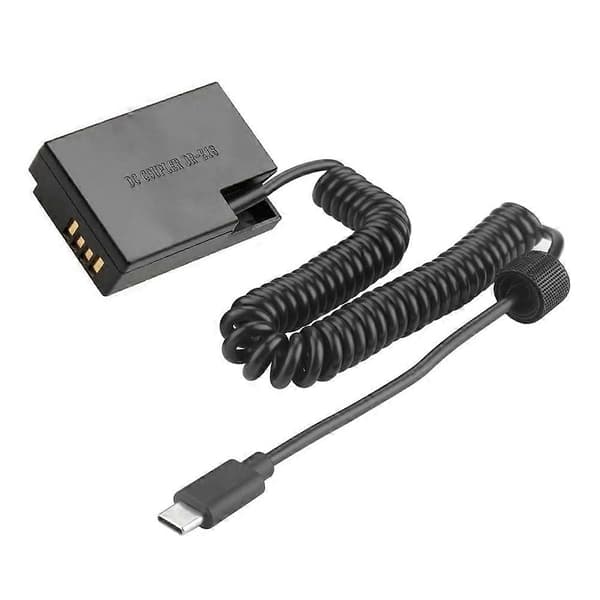 ACK-E18 DR-E18 LP-E17 Dummybatteri Type-C Strømkobling til Canon EOS 200D 200D II 250D 750D 760D Kamera AC-adapterkit