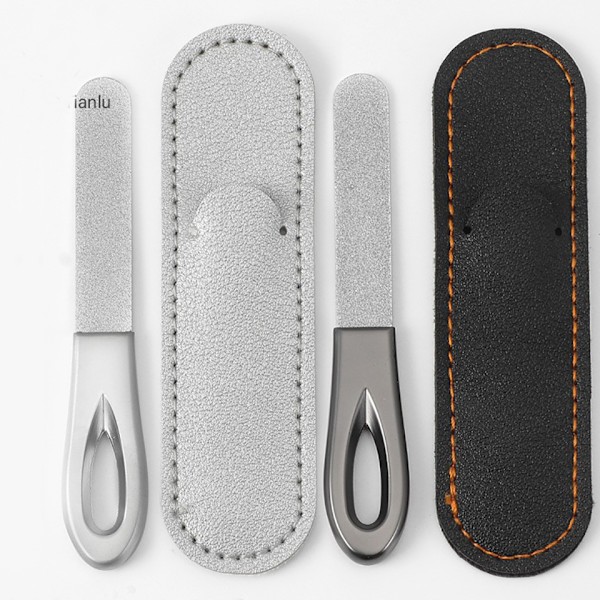 2 stk. Dobbeltsidede Neglefile 180 Grit Metal Manicure File med