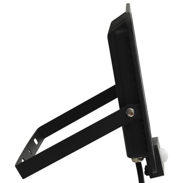 vidaXL Flomlys med sensor 100 W LED varmhvit Svart black