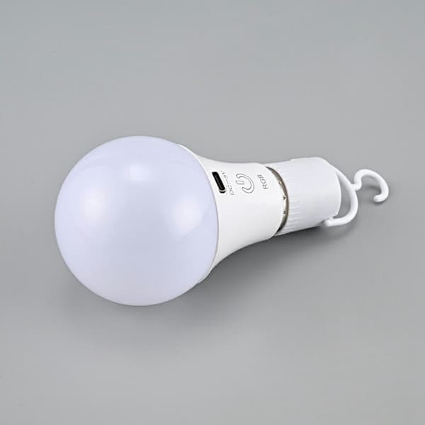 E27 RGB Rechargeable Light Bulb Remote Control Timer Dimmable 2700 - 6500K Vit white