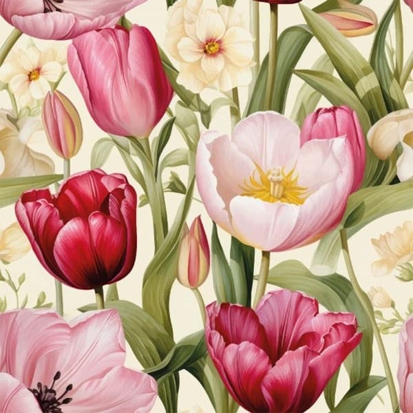Servietter Tulipan 33x33 cm 20-pakning multifärg multicolor