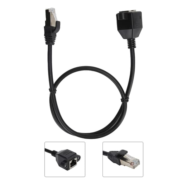 LAN Network Cable Extension Adapter - 0.5m Male to Female, Screw Hole Fixable
