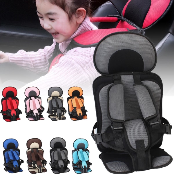 Bilbarnstol Enkelt bärbart bilbälte, bilbarnstol, bilbarnstol med justerbara axelband Large,Dark gray