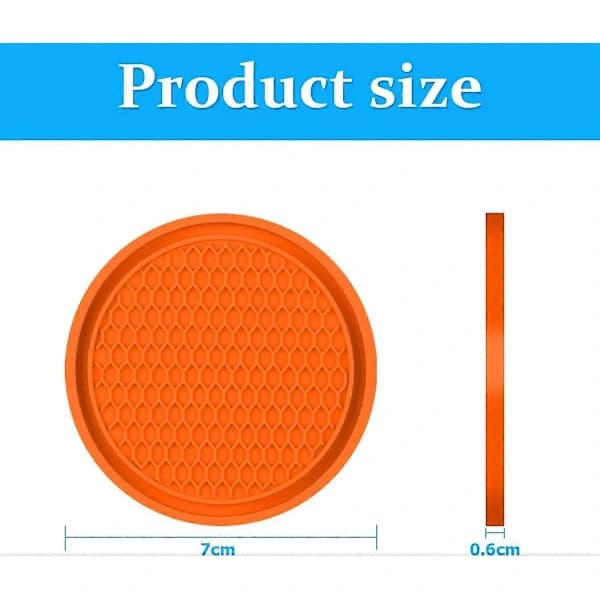 4-pack Car Cup Holder Coasters, 7cm Non-slip Silicone Auto Insert Cup Coasters