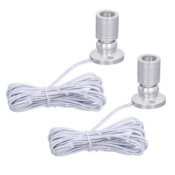 5V USB LED-spotlight i sølv for smykkeskap (1-2 stk)