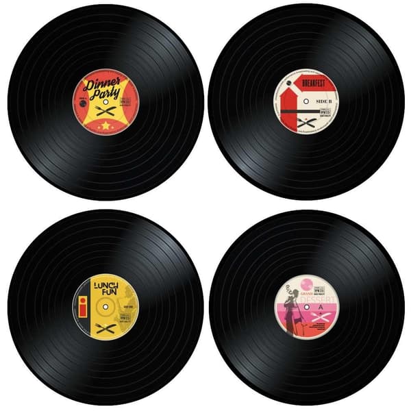 Unikke LP-plade dækkeservietter - Perfekt til vinylsamleren! multifärg multicolor