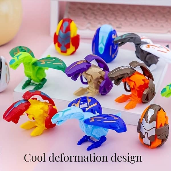 Transformer Dinosaurieæg 6-pak, 6,6 cm, Transformerbart legetøjsdinosaur