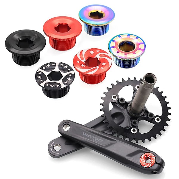 Krankarmsæt i aluminiumslegering til mountainbike og racercykel, integreret hul krankskrue IXF-M18 uden standard - sort (4 stk.)