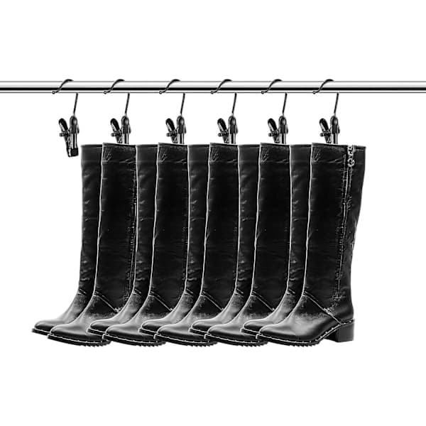 Boot Hangers for Closet, Laundry Hooks with Clips, Boot Holder, Hanging Clips, Portable Multifunctional Hangers Single Clip Space S