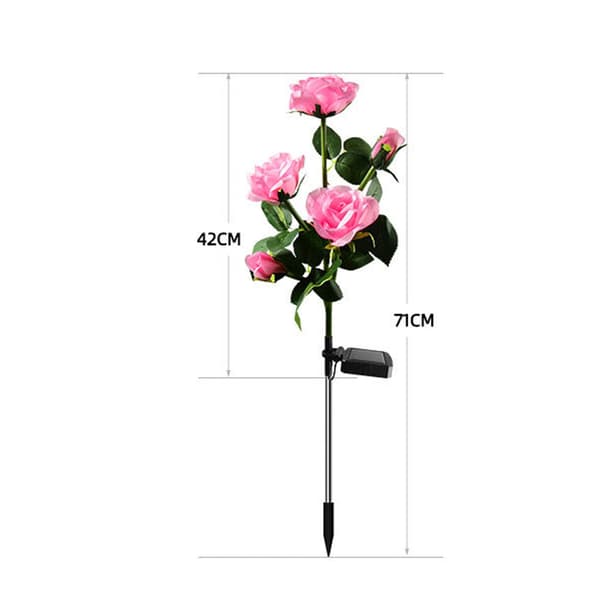 Hagelampe Solcellelampe Roseformet Svingende Rustfritt Stål 71 cm