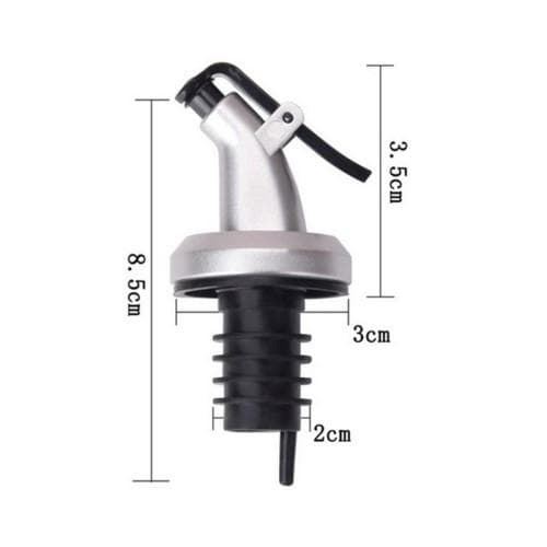 Vin, Olja, Vinäger flaska propp, pip, läcksäker munstycke dispenser Silver silver