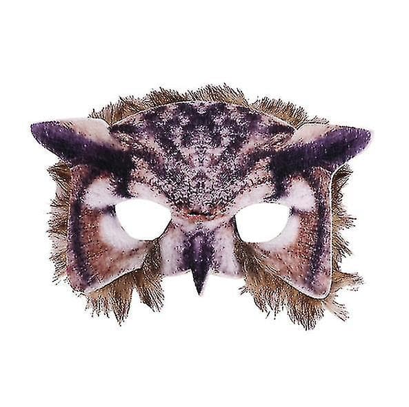 Dyrmasker, uglemaker, påskefestmaskerade rekvisitter, Halloween halvmasker