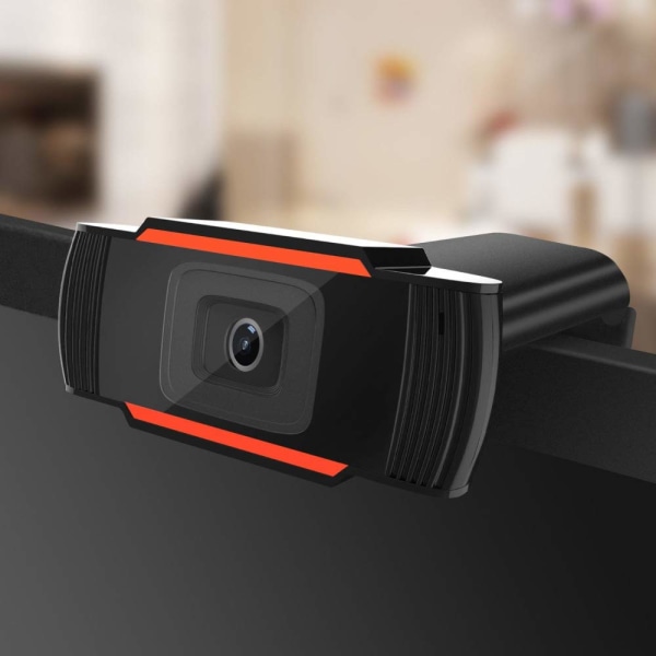 Full HD 1080P webkamera - USB-webkamera til stationær computer til videoopkald, optagelse, streaming, indbygget mikrofon