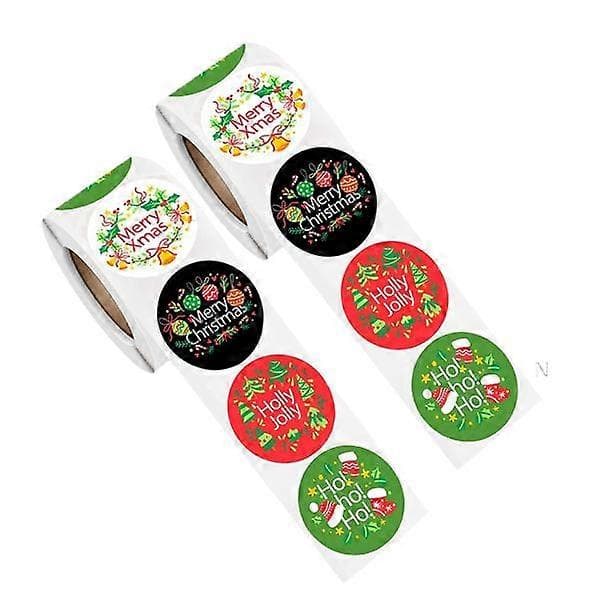 2 Rolls Stickers Ornament Envelope Stickers Decor for Christmas
