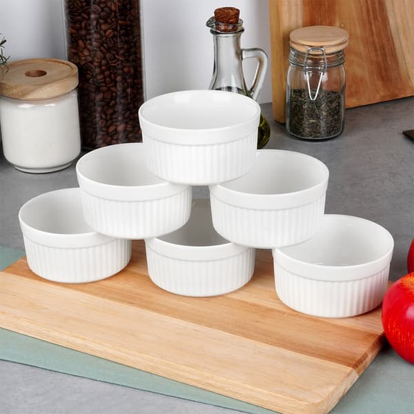 Keramiske bakformer hvite 260 ml 6 stk.