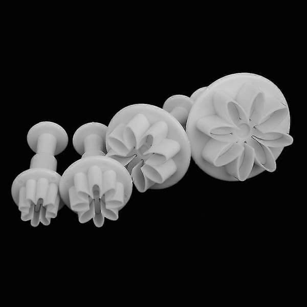 33 deler Fondant Kakeformer Stempelkutter Sukkerdekorasjon Blomst Blad Sommerfugl Hjerte Form Dekorering