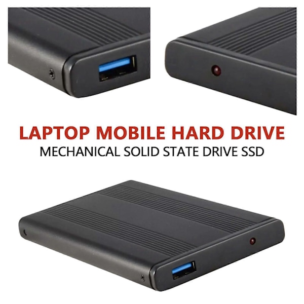 USB 3.0 2.5\" SATA Hårddisk Extern Inhägnad HDD Fodral Tålig Aluminium 12