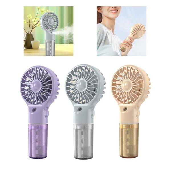 Rechargeable Portable Mist Fan with 4 Adjustable Speeds Small Cooling Fan Cooling Water