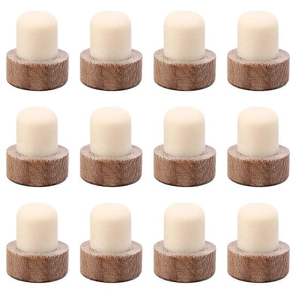 12 stk Tre Vinflaskepropper Tetningspropper Vinflaskepropper (Beige)