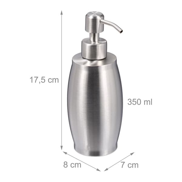 Sæbedispenser i rustfrit stål 350 ml 160