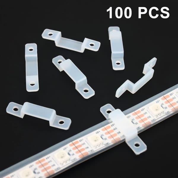 100 stk LED-stripsklemmer for vanntette lysstriper opp til 10 mm bredde