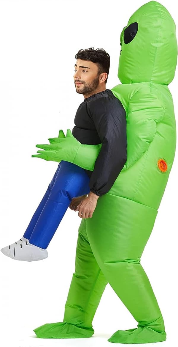 Oppusteligt Alien Kostume Voksen 150-190cm