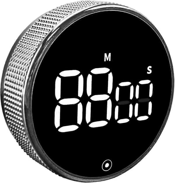 Kjøkkentimer, Digital Timer LCD-skjerm, Minutteller med Magnet, Roterende Nedtelling