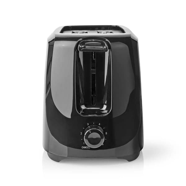 Leivänpaahdin, 2 viipaletta, 700 W, 6 paahtoastetta, musta Svart