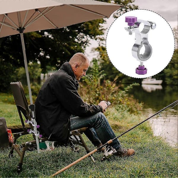 2 stk. Klemmebeslag til parasol, aluminium, 25 mm stolrør, 26 mm parasolhul