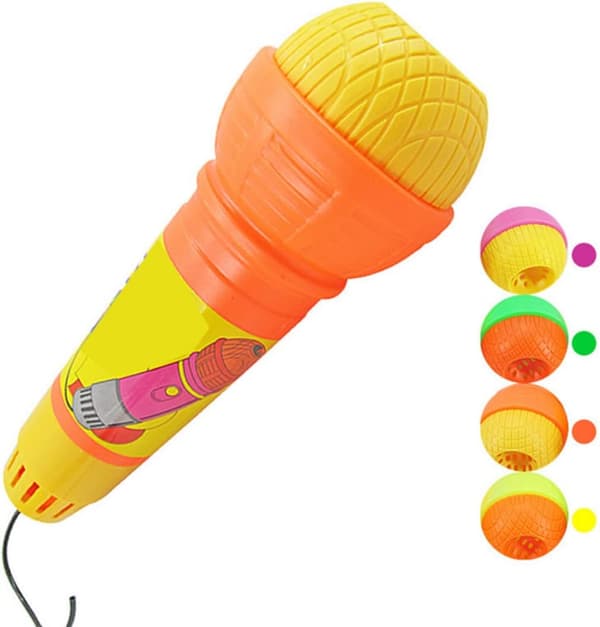 2 pcs Funny Eco Microphones for Kids, Durable Plastic Pretend Microphones, Practical Microphone
