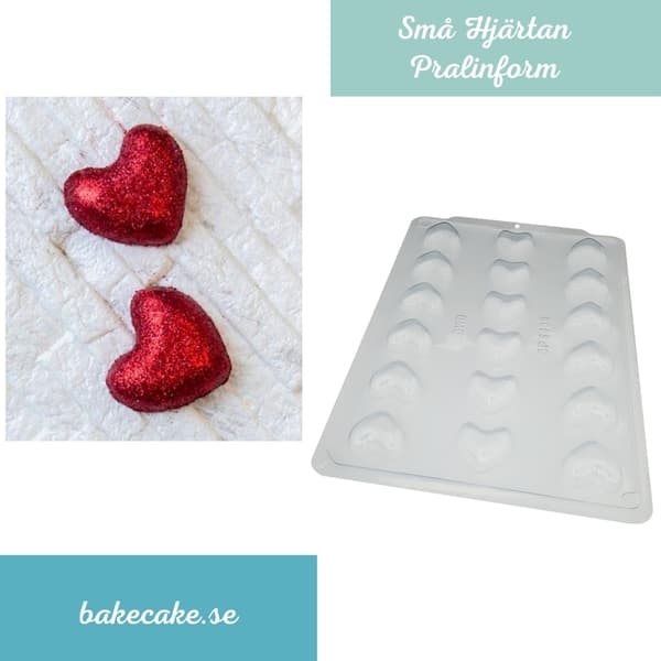 Pralinform Hjerte Sjokoladeform - BWB 3589 Transparent transparent