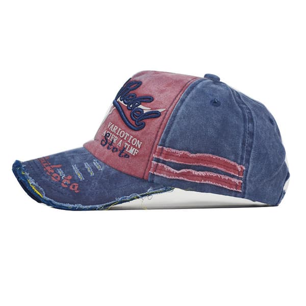 High-Quality Washed Cotton Cap with Embroidered Bull Head, Shading Cap, Baseball Cap