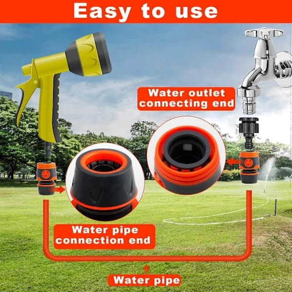 8 Pieces Hose Connector 1/2\" Quick Connector for Hose, Garden Hose Quick Connect Set, Hose Start Quick Connect Ends