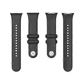 Compatible with Xiaomi Smart Band 8 Pro Solid Color Wristband Replacement Silicone Watch Strap (Black)
